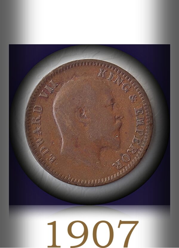 1907 British India 1/4 Quarter Anna King Edward VII - Worth Buy