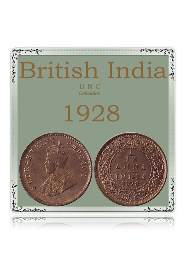 1928 1 By 12 Anna King George V AUNC Class Coin - Worth Buy
