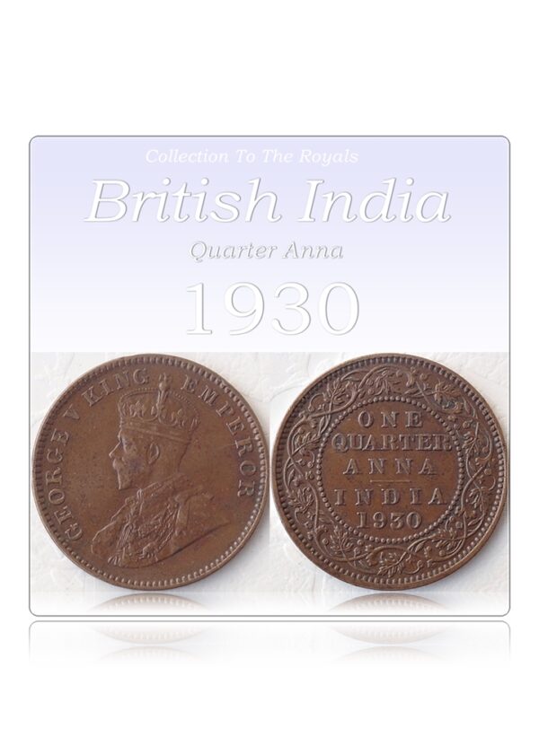 1930 British India 1/4 Quarter Anna King George V Best Buy