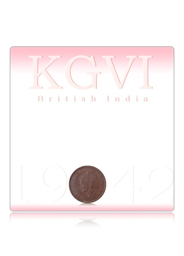1942 British India 1/4 Quarter Anna King George VI Calcutta Mint- Best Buy