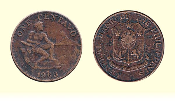 1963 1 centavo coin of Philippines worth collecting - Image 2