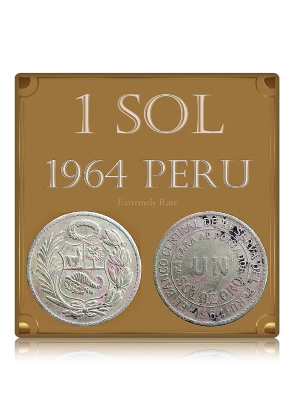1964 PERU country 1 sol currency coin very Extremely Rare big brass coin - Worth Buy