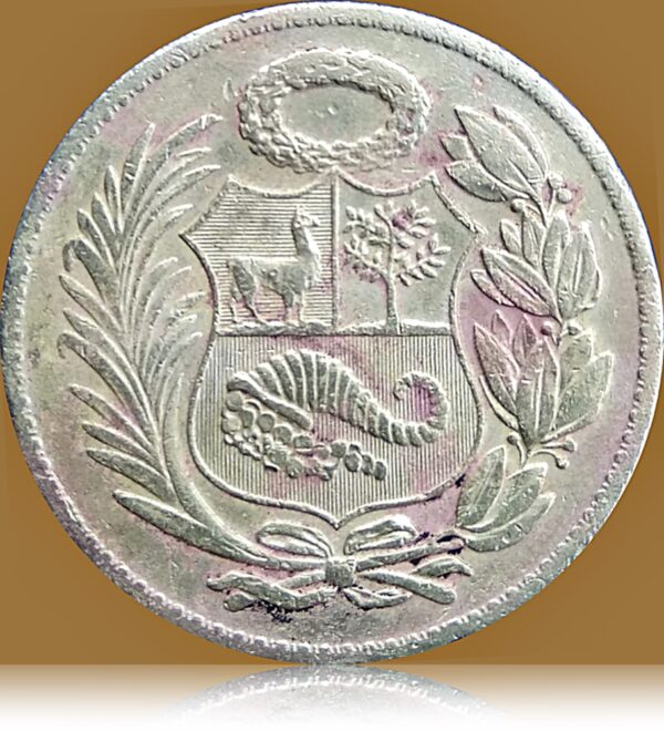 1964 PERU country 1 sol currency coin very Extremely Rare big brass coin - Worth Buy - Image 2