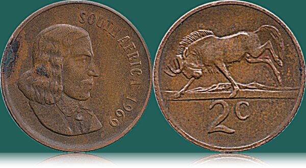 1969 2 Cent coin of South Africa rare worth collecting - Image 2