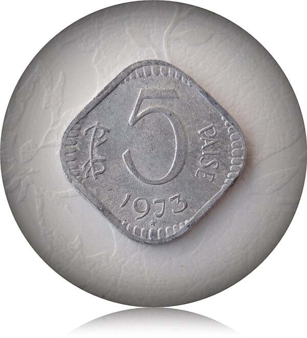 1973 5 Paise Hyderbad Mint AUNC coin Worth Collecting Best Online Value - Image 3