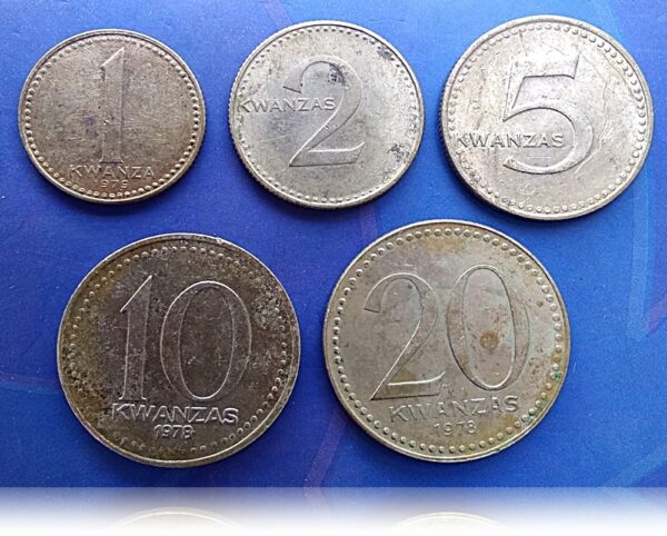 1 Kwanza 2 Kwanza 5 Kwanza 10 Kwanza 20 Kwanza coins Angola 1 to 5 rare coins - Best Buy All time Worth - Image 2