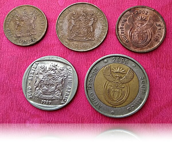 South Africa extremely rare collection 1c,2c,5c and 2.5 rand 5 set coin - Worth Buy - Image 3