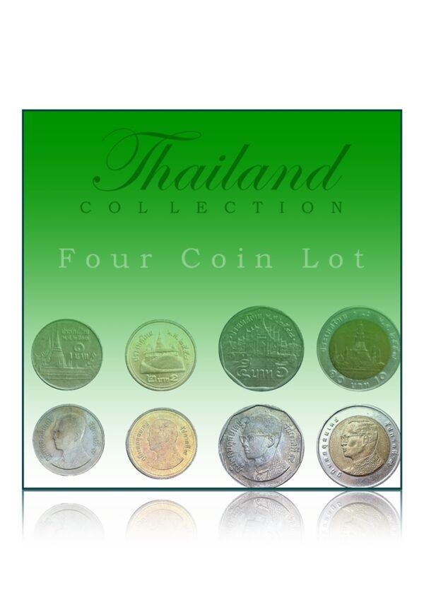 Thailand 1,2,5,10 bath 4 coin set collection - Worth Buy
