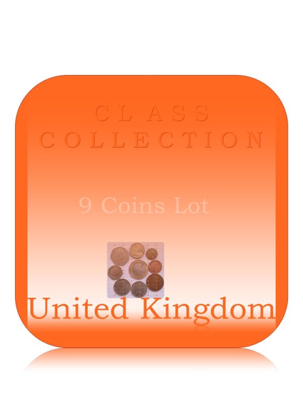 United Kingdom full set currency coins 9 lot very rare collection1705