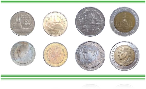 Thailand 1,2,5,10 bath 4 coin set collection - Worth Buy - Image 2