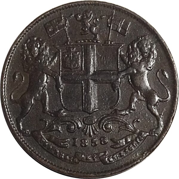 1858 1/4 Quarter Anna East India Company Class Collection - Worth Buy - Image 2