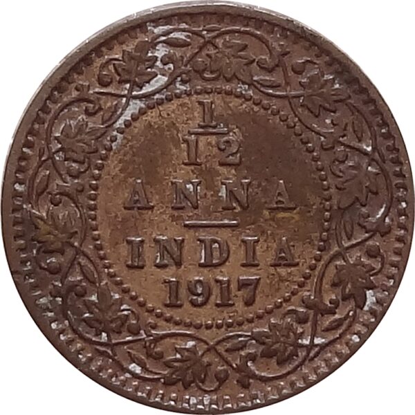 1917 1/12 Anna British India King George V - Worth Buy - Image 3
