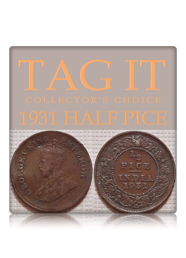 1931 1/2 Half Pice British India King George V - Worth Buy