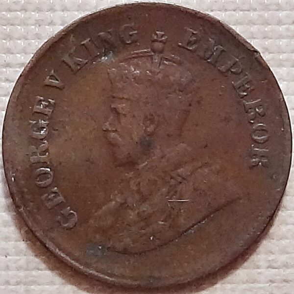 1931 1/2 Half Pice British India King George V - Worth Buy - Image 2
