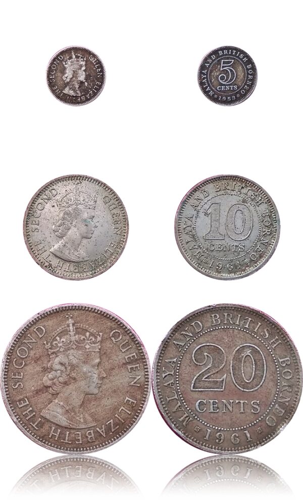 Very very rare collection Malaya and British Borneo 5,10,20 cents combo Coins - Worth Buy - Image 2