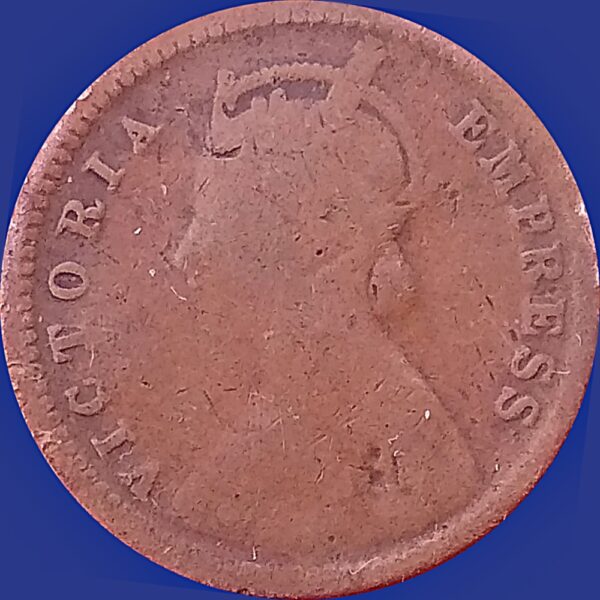 1885 1/12 One twelve anna Queen Victoria Empress British India Very rare Coin - Worth Buy - Image 2