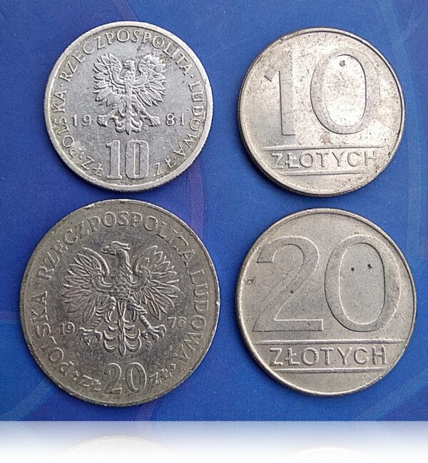 Poland 10 & 20 Zloty 2 different types 4 coins lot- Best Buy - Image 3