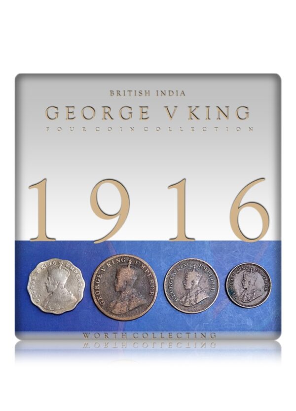 1916 pice & anna coins set of 4 British India King George V- Worth Buy