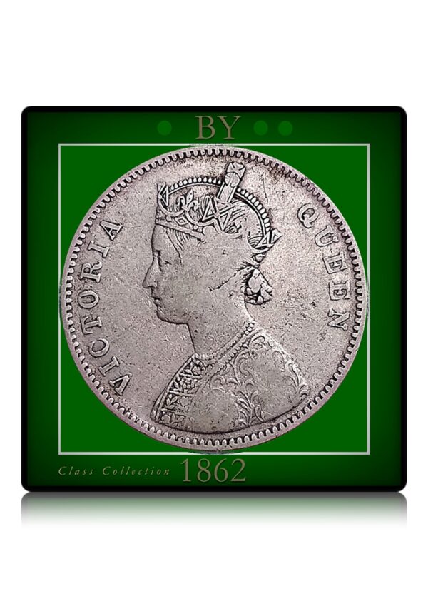 1862 1 Rupee 1 by 2 Dot Class Coin silver Queen Victoria Collection - best to the Royals - Worth Keeping