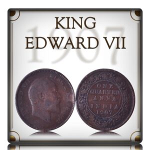 1907 British India 1/4 Quarter Anna King Edward VII