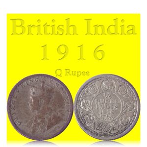 1916 Quarter Rupee King George V