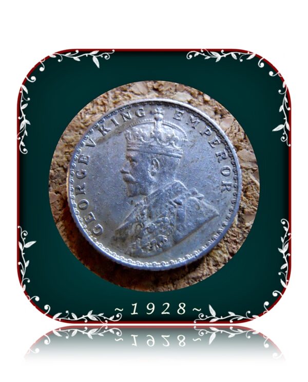 1928 Quarter Rupee King George V Bombay Mint