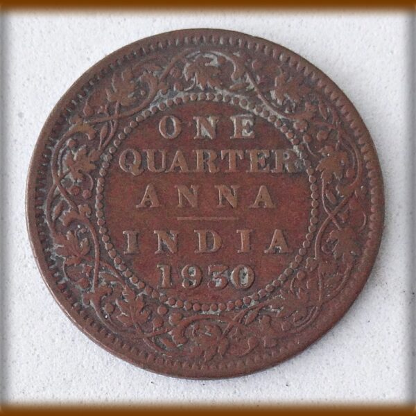 1930 Quarter Anna Coin