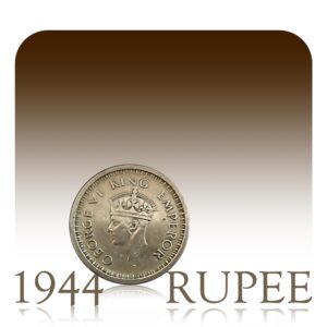 1944 One Rupee Coin King George VI