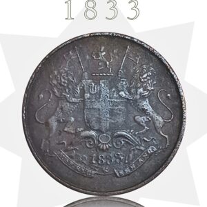 1833 East India Company Quarter Anna Coin