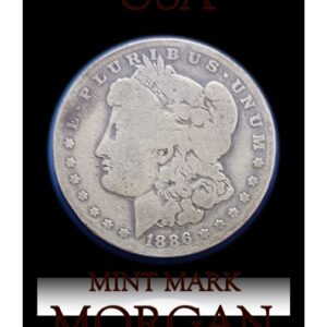 1886 USA Silver Morgan Dollar new Orlean with mint mark