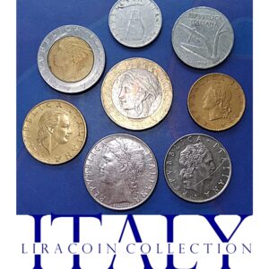 ITALY Lira coins 5,10,20,50,100,200,500,1000- 8 coins
