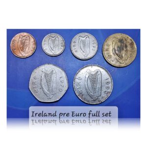 Ireland decimal coins full set 1 pence to 50 pence and 1 pound ...6 coins