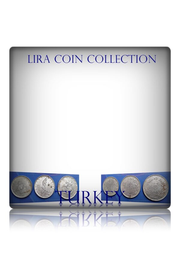 Turkey rare collection 1, 2 ¹/2, 5 lira big size coins