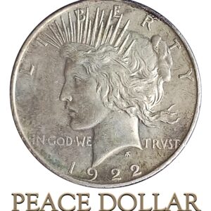 1922 United States Peace Silver Dollar Philadelphia mint with top grade