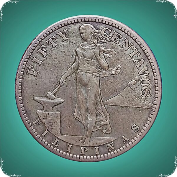 Filipinas 50 Centavos silver coin