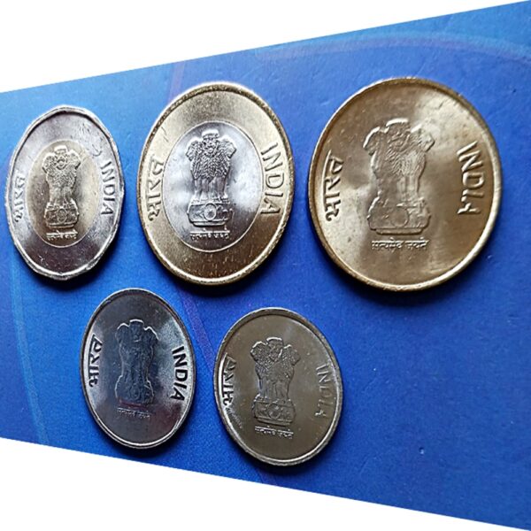 Republic of India..Aazadi ka Amrit Mahothsav Coin Collection -20,10,5,2,1 coins R RIGHT