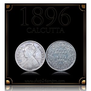 1896 Half Rupee Victoria Empress Calcutta Mint