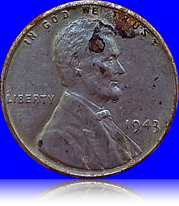 1943 One Cent USA no mint mark Liberty Coin