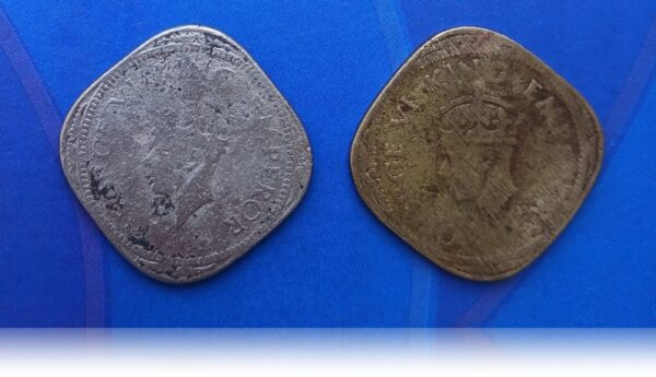 1947 2 Annas King George VI Rare Coin's (OMS)