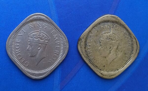 1941 2 Annas King George VI Rare Coin's (OMS)