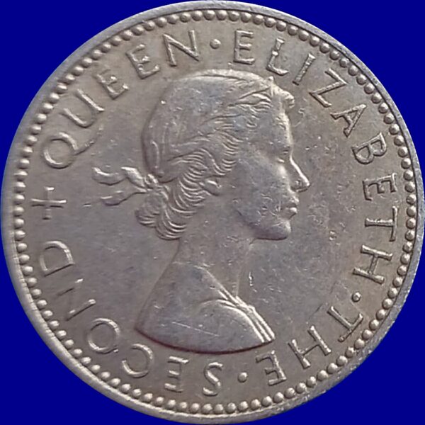1964 New Zealand 1 Shilling Queen Elizabeth The Second