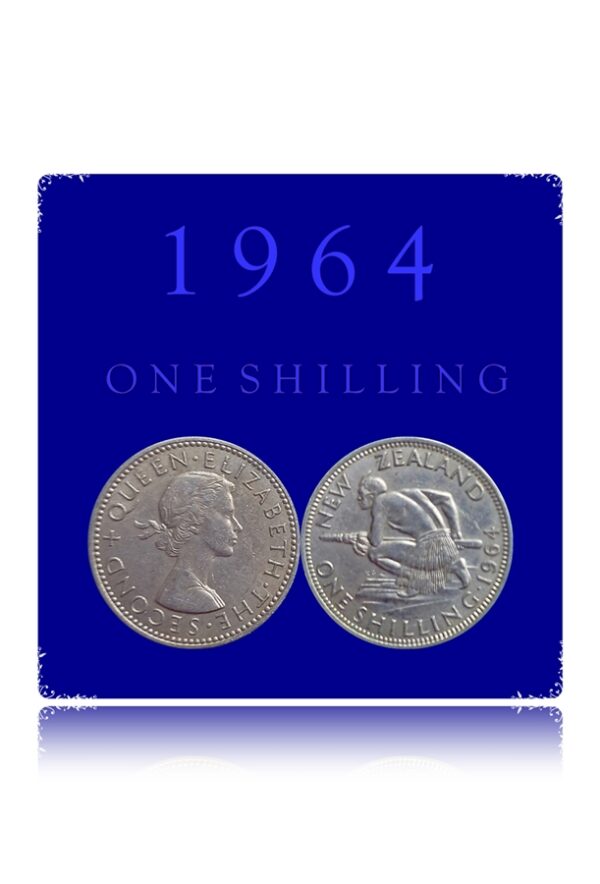 1964 New Zealand 1 Shilling Queen Elizabeth The Second Worth Collecting