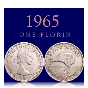 1965 One Florin New Zealand Extremely Rare Coin