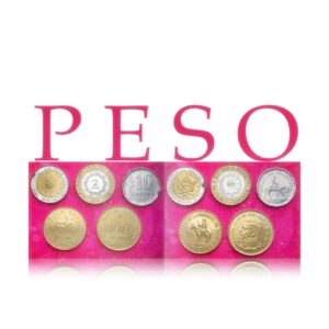 Argentina peso coins set 1,2,10,50,100 pesos Set of 5 coins