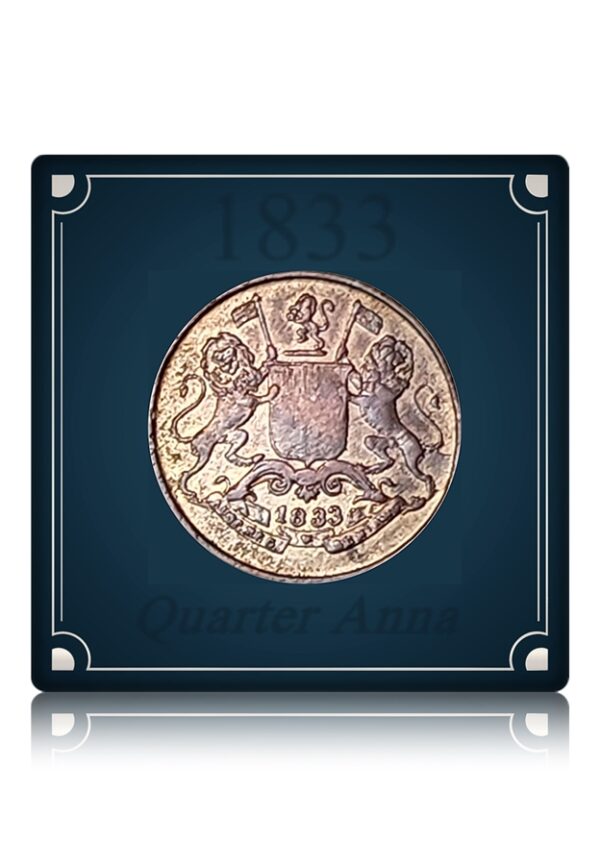 1833 Quarter Anna Coin of Bombay Presidency