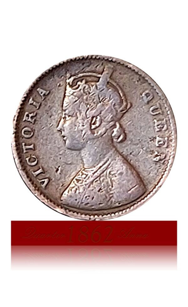 1862 Quarter Anna Coin