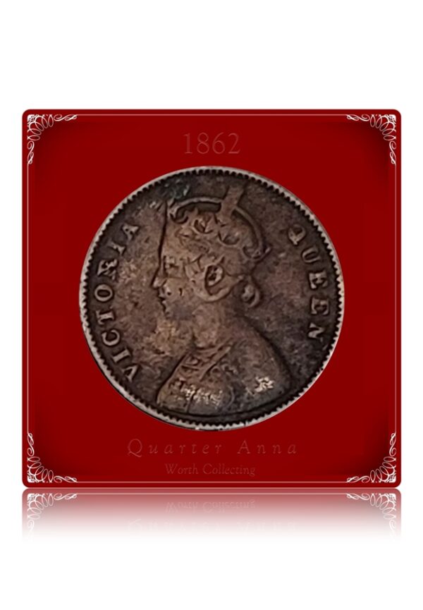 1862 Quarter Anna coin
