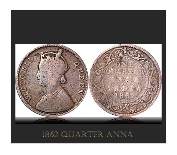 1862 Quarter anna