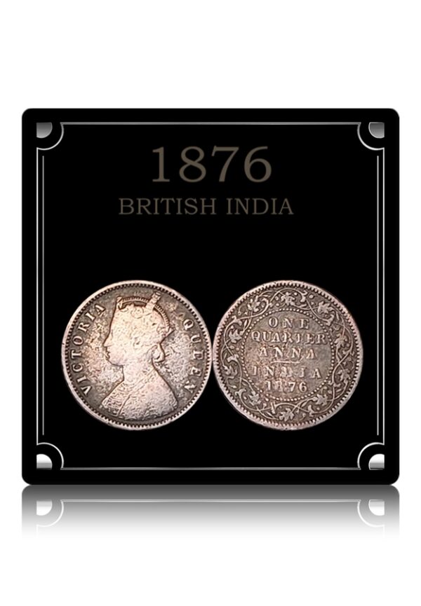 1876 Quarter Anna Victoria Queen coin