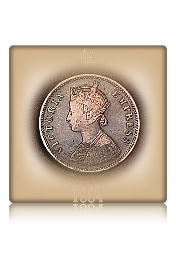 1884 Quarter Anna Coin Victoria Empress